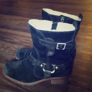 Black suede UGG boots